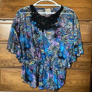 Pout Sheer Colorful top size XL